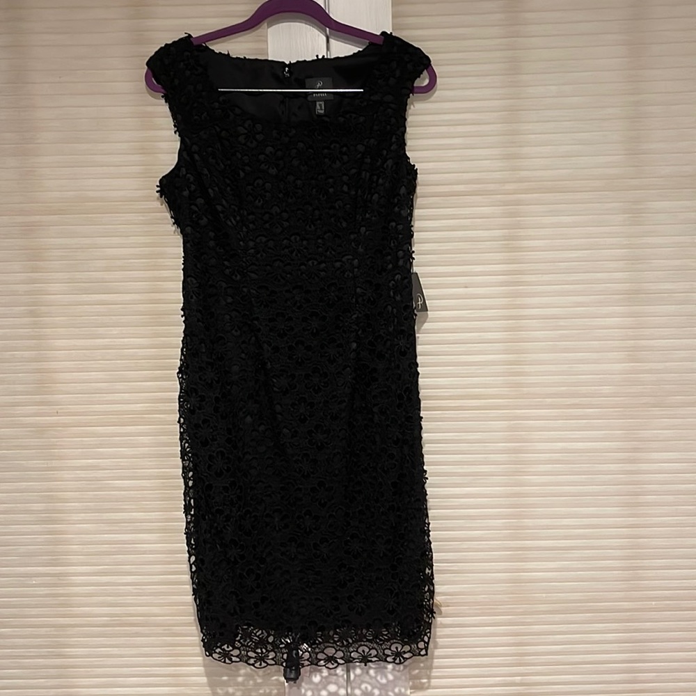 Adrianna Papell black lace dress NWT size 8